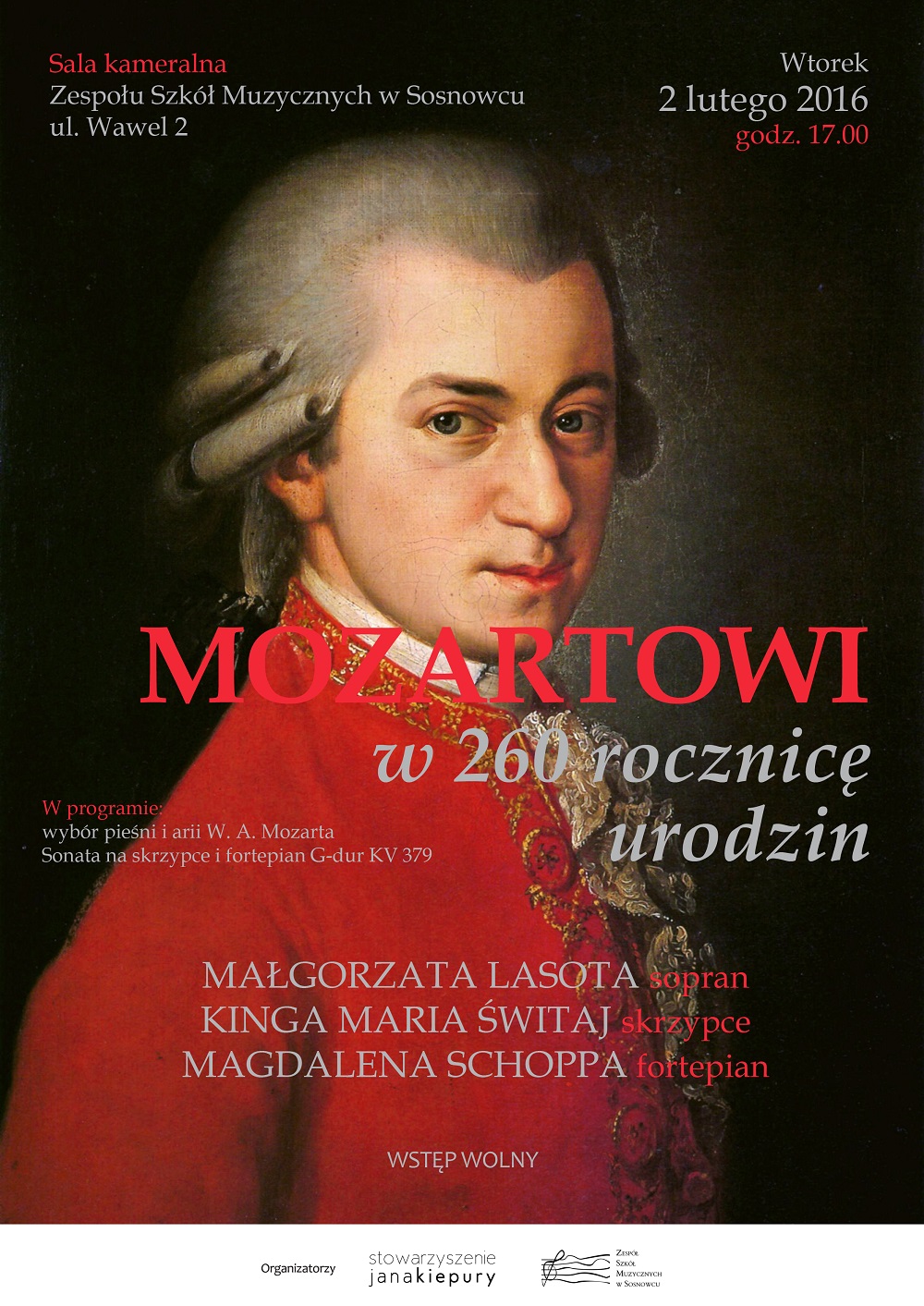 zaproszenie plakat Mozart