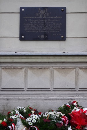 powstancze pamiatki Tablica na budynku dworca Sosnowiec Gwny